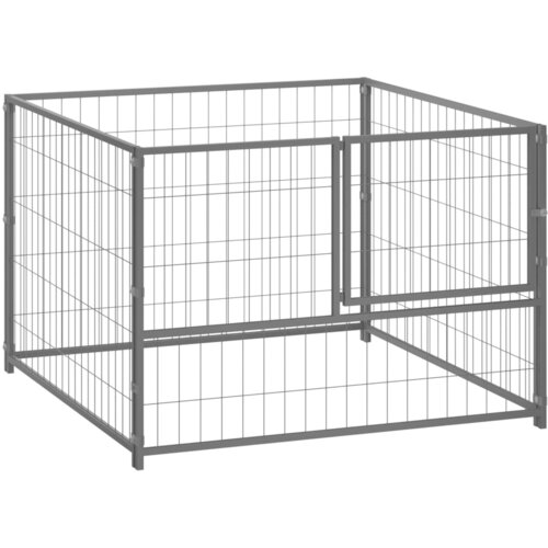 VidaXL kavez za pse srebrni 100 x 100 x 70 cm čelični Slike