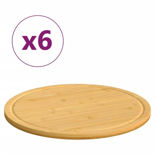 vidaXL Daske za rezanje 6 kom Ø 30 x 1 5 cm cm od bambusa Cijene