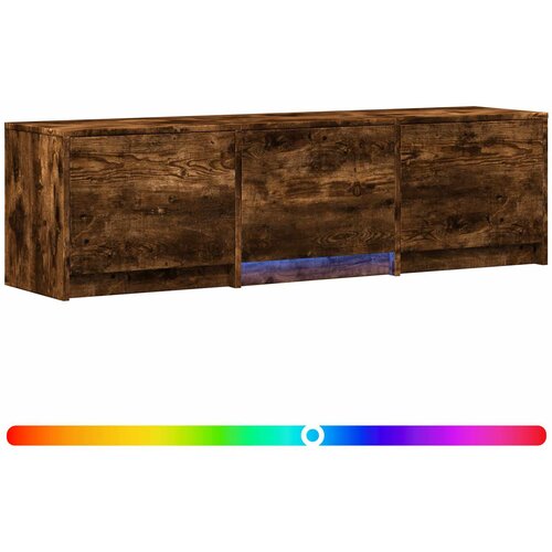 vidaXL TV omarica z LED osvetlitvijo Dimljeni Hrast 140 x 34 x 40 cm, (5000210270) Cene