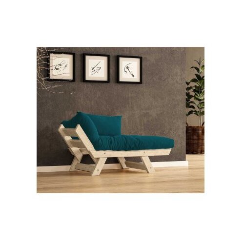 Hanah home Vrtna sofa sa jednim sedi&amp;scaron;tem i jastukom, Natur-petrol-plava Slike