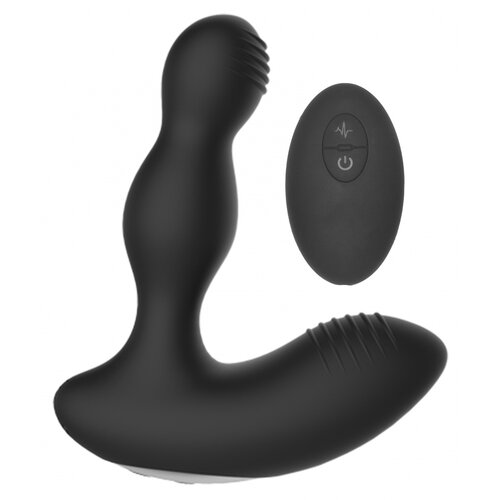 ElectroShock Remote Controlled E-Stim &amp;amp; Vibrating Prostate Massager Black Slike
