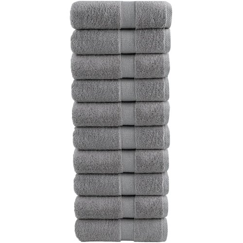 vidaXL Premium ručnici za pranje SOLUND 10 kom. sive 30x30 cm 600 g/m&sup2; - Siva 30 x 30 cm 10 Cijene