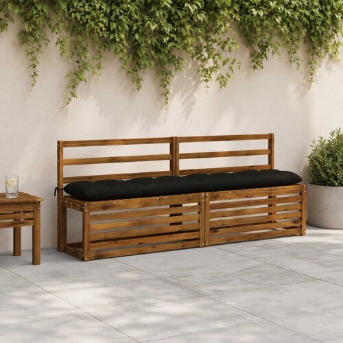  Jastučić za klupu VIANEN 100% poliester Crna 200 x 30 x 12 cm Slike
