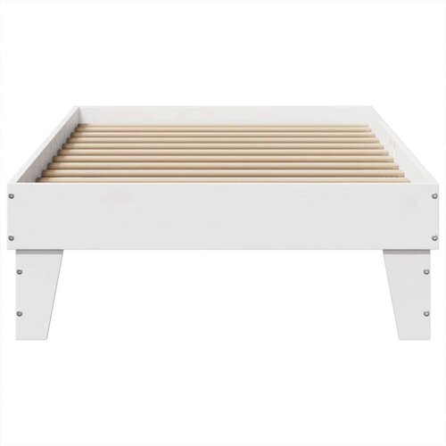 vidaXL Posteljni okvir brez vzmetnice bel 100x200 cm trdna borovina Cene