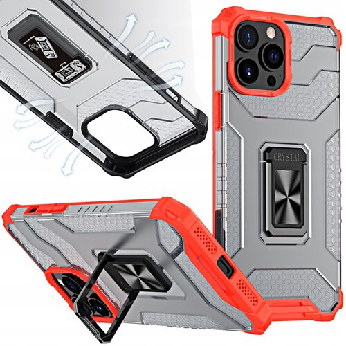 HURTEL CRYSTAL RING ETUI CASE OBUDOWA POKROWIEC FUTERAŁ DO IPHONE 12 PRO CZERWONY, (21974034) Cene