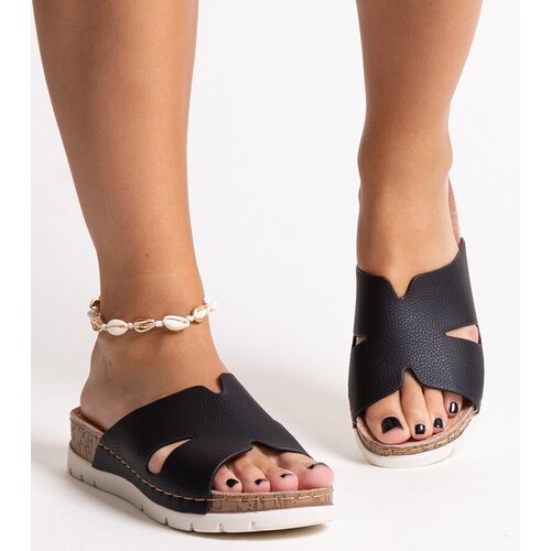 Gemre Black sandals with leather insole Masha Cene