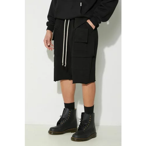 Rick Owens Pamučne kratke hlače Knit Shorts Creatch Cargo Pods boja: crna, DU01D1382.RIG.09