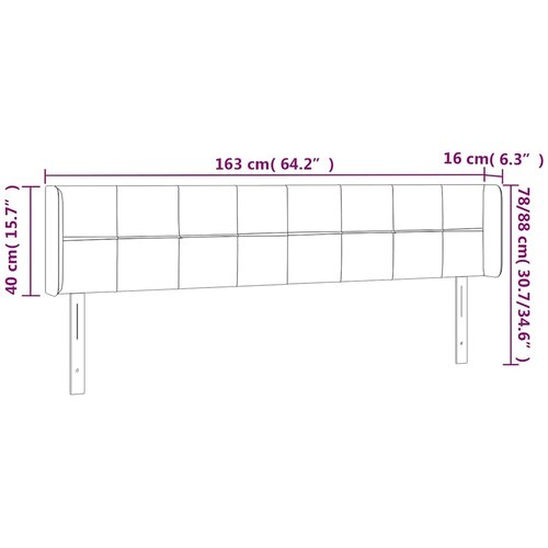  LED uzglavlje tamnoplavo 163x16x78/88 cm bar&amp;scaron;unasto Slike