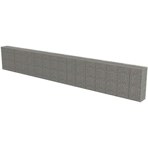  Gabionski zid s poklopcima od pocinčanog čelika 900 x 50 x 150 cm Slike