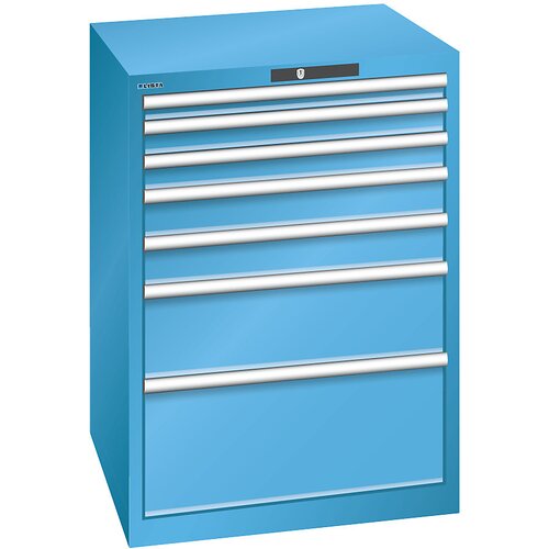 LISTA Predalnik s 7 predali, ŠxGxV 717 x 725 x 1000 mm, svetlo moder Cene