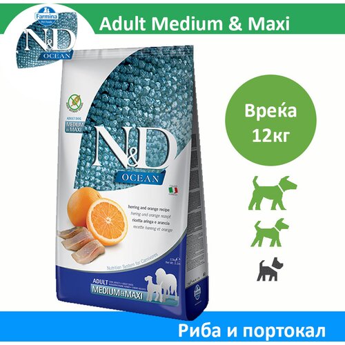 N&amp;amp;d Ocean Maki krekeri za odrasle sa ribom i pomorandžom [vreća 12kg] Slike