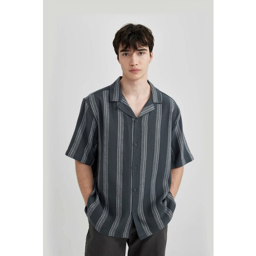Defacto Relax Fit Striped Short Sleeve Shirt Slike