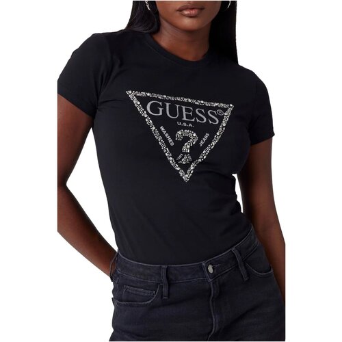 Guess Majice &amp;amp; Polo majice W4PI0C J1314 Črna Slike