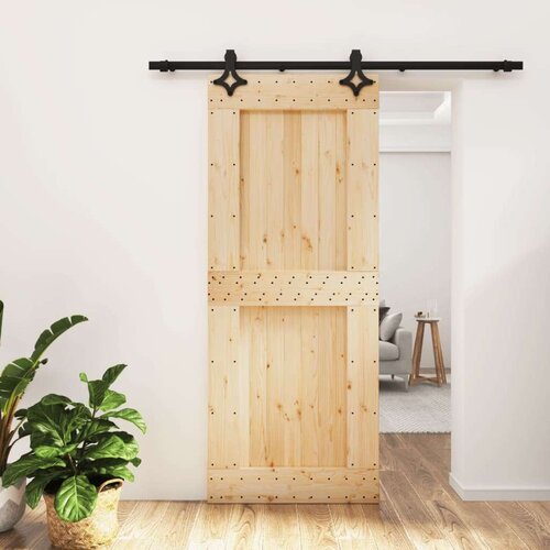  Klizna vrata s priborom za montažu 85 x 210 cm masivna borovina Cijene