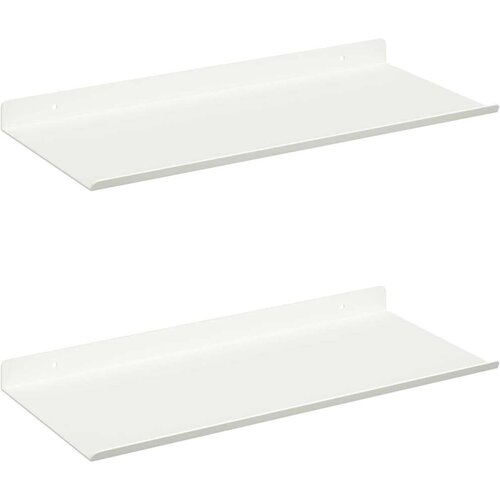  Polica na zidu s policom Zidne 2 pcs Bijelo 40 x 18 x 2 5 cm - Bijelo 40 x 18 cm 2 Slike