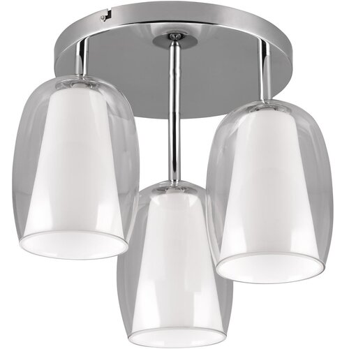 Trio Select stropna svetilka v srebrni barvi s steklenim senčnikom &amp;oslash; 14 cm barret &amp;ndash; Slike