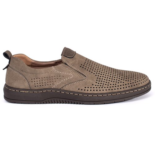 Shelvt Beige openwork loafers for men Cijene