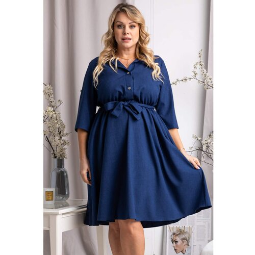 Karko Woman&amp;#039;s Dress SA021 Navy Blue Slike