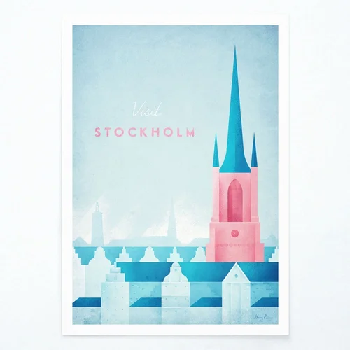 Travelposter Plakat Stockholm, A2