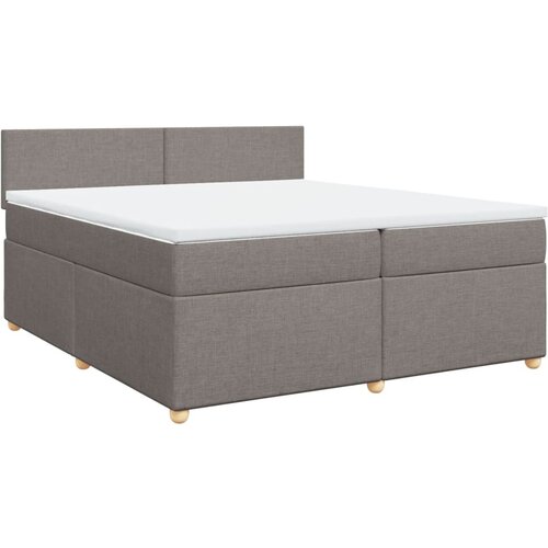 vidaXL Krevet s oprugama i madracem smeđesivi 200x200 cm od tkanine Cijene