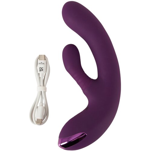 Javida zajčkast vibrator za G-točko in klitoris (vijoličen) Slike