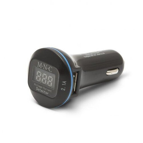 M.N.C. usb avtopolnilec z voltmetrom črn Slike