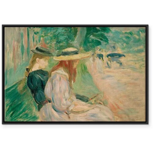  Slika - Berthe Morisot &amp;ndash; Sur un banc de Bois de Boulogne 120x80 U crnom drvenom okviru Slike