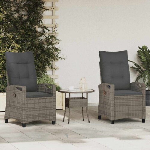  Vrtni Stol 2 pcs Siva in temno siva 56 x 60 x 112 cm, (5000285787) Cene