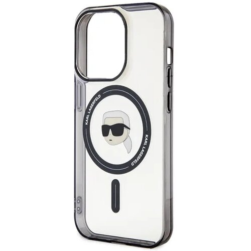  Originalna KARL LAGERFELD Hardcase KLHMP15LHKHNOTK maska za iPhone 15 PRO (Karl Head + MAG / prozirna) Slike