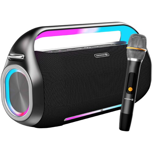BZ Swissten, Zvočnik Bluetooth s prenosnim mikrofonom 15 ur avtonomije, Črna, (5000141447) Cene