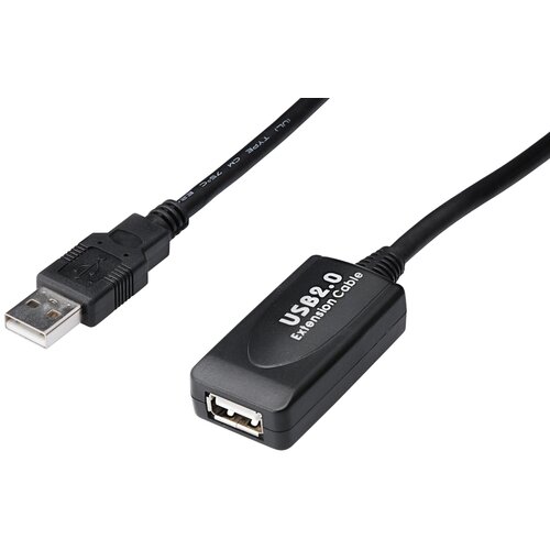 Digitus USB kabel USB 2.0 USB-A vtičnica\, USB-A vtič 25.00 m črna z USB-jem\, s podalj&scaron;kom DA-73103, (20416425) Cene
