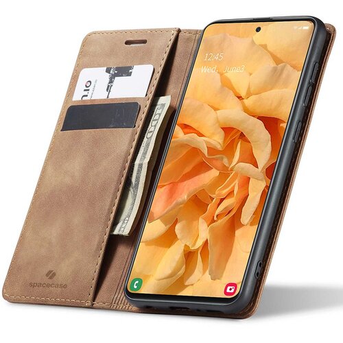 Spacecase ETUI DENARNICA GALAXY A51 SVETLO RJAV USNJE, (21962676) Cene