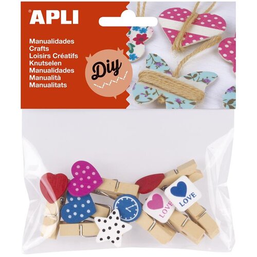 Apli Lesene priponke mini 8 kos, (20455728) Slike