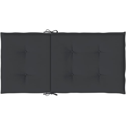  Jastuci za vrtne stolice 6 kom crni 100 x 50 x 3 cm od tkanine Slike