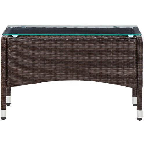 Maison Chic Klubska mizica - kavna mizica - Nizka mizica rjava 60x40x36 cm poli ratan, (21754241) Slike