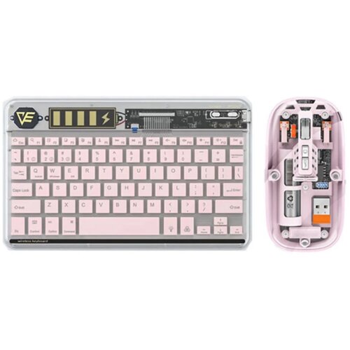  Bežična Tastatura i Miš pink Cene