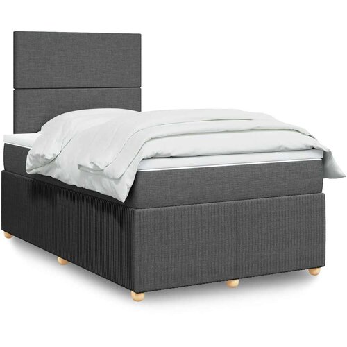  Krevet box spring s madracem tamnosivi 120 x 190 cm tkanina Cijene