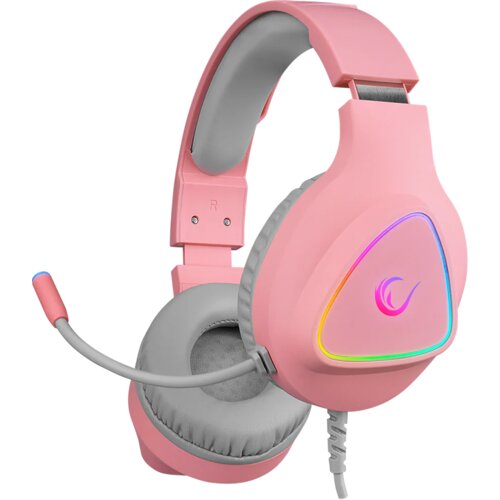 Rampage Slu&amp;scaron;alice sa mikrofonom gaming M7 MONCHER pink, RGB LED, USB 7.1 Slike