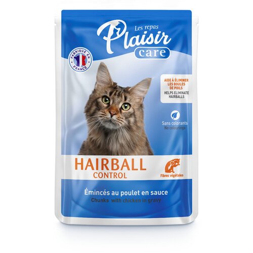 PLASIR vlažna hrana za mačke care hairball piletina u sosu 85g Slike