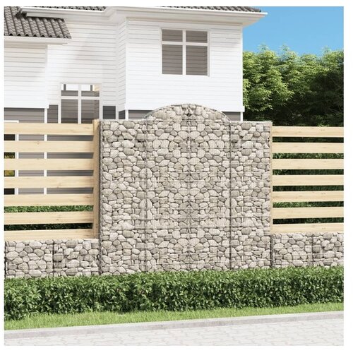  Gabionska ko&scaron;ara s lukom 200x50x200/220 cm pocinčano željezo Cijene