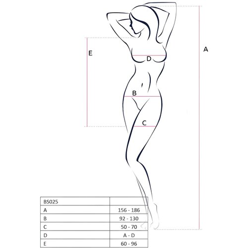 Passion Mrežasta oblekica BS025, črna Cene
