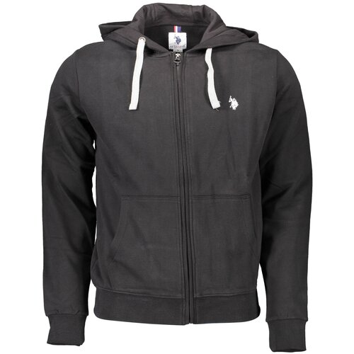 U.S. Polo Assn. US POLO SWEATSHIRT WITH ZIP MAN BLACK Slike
