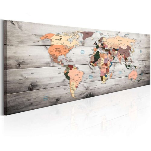 Slika - World Maps: Wooden Travels 120x40 Slike