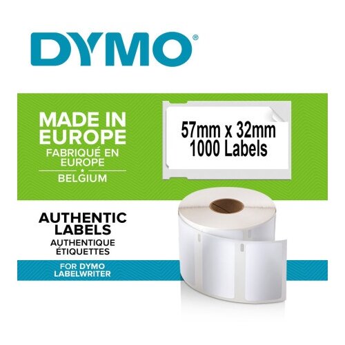 Dymo Authentic LabelWriter Multi-Purpose Labels | 57 mm x 32 mm | Self-Adhesive | Roll of 1000 Easy-Peel Labels for LabelWriter Label Makers | Made in Europe Slike