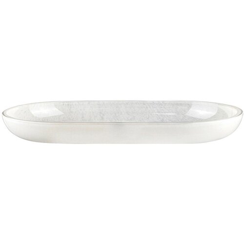 Mette Ditmer Denmark Steklen dekorativni pladenj 14x25,5 cm Opal &ndash; Cene