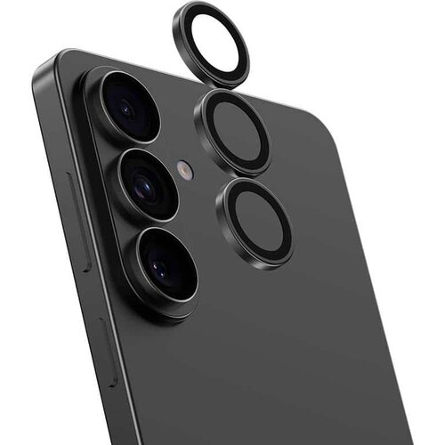 Benks kaljeno staklo Glass Warrior za&amp;scaron;tita za kameru za Samsung Galaxy S26/S26 Plus (3 komada leća) crna Slike