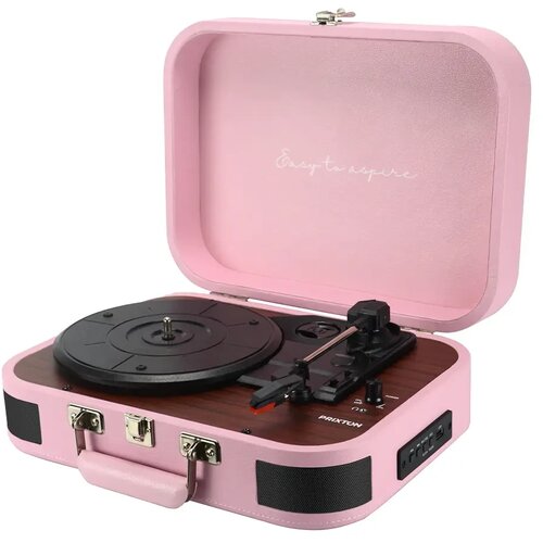 Retro bluetooth gramofon u kožnom koferu sa zvučnicima GM-214BT pink Cijene