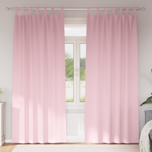 vidaXL Zavjese 2 pcs Bebe ružičasta 245 x 140 cm Poliester Cene