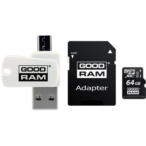 Goodram All in one M1A4-0640R12 memory card 64 GB MicroSDXC Class 10 UHS-I + The card reader Slike