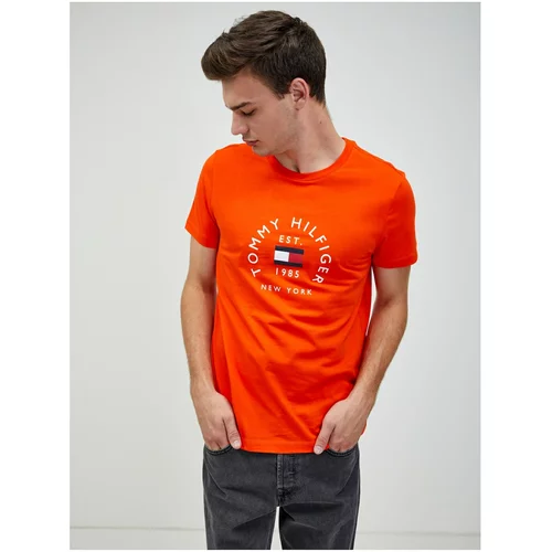 Tommy Hilfiger Orange Men's T-Shirt - Men's
